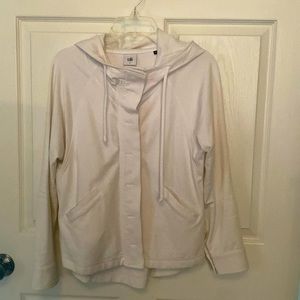 Cabi Soho Hoodie White Stretch sweatshirt jacket. Style 5152.